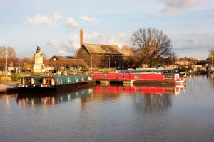 Boats in river Avon