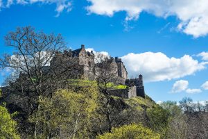 Edinburgh Castle on Castle Rock in Edinburgh, Scotland